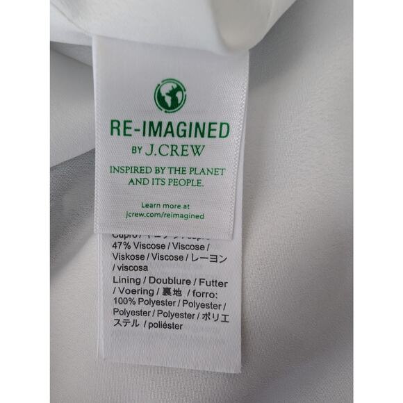 J Crew Collection Dress Womens 6 Green Navy Floral One Shoulder Midi BK996 - Picture 14 of 16